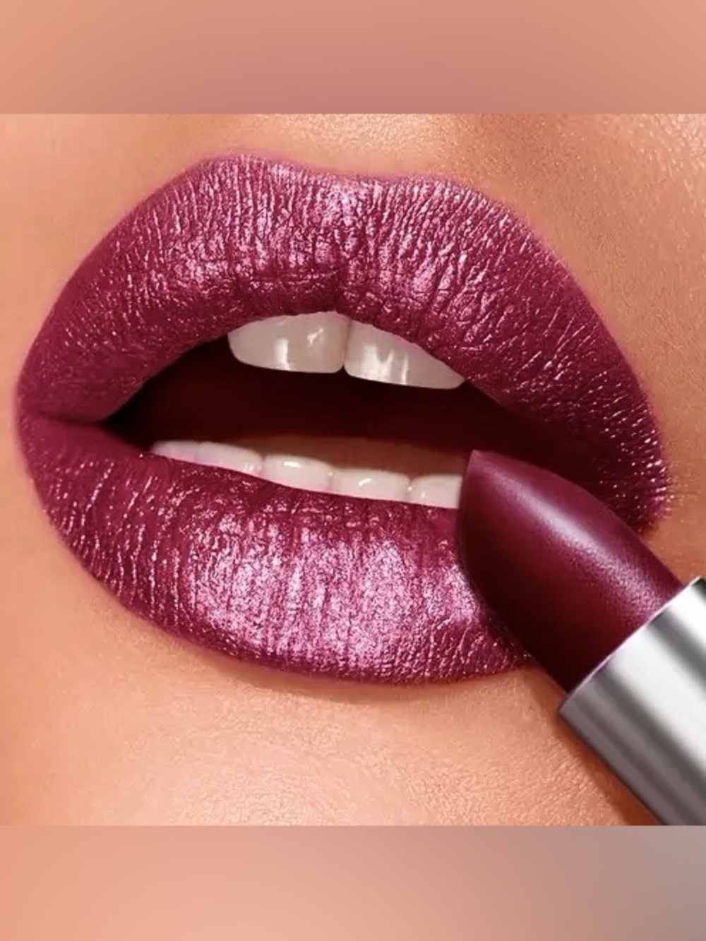 Ruby slippers Metallic wine red Lipstick - Deep Shimmer Lip Color fierce effects